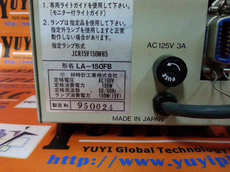 Hayashi Luminar Ace La 150fb Lamp Light Source Device Plc Dcs Servo Control Motor Power Supply Ipc Robot