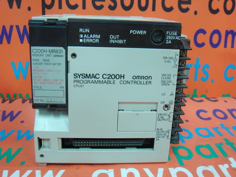 OMRON SYSMAC C200H-CPU01 w/ C200H-MR831 - PLC DCS SERVO Control 
