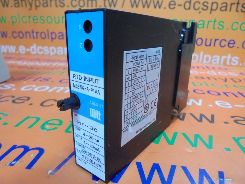 MTT AREX-37 RTD INPUT MS3702-A-P1AA - PLC DCS SERVO Control MOTOR